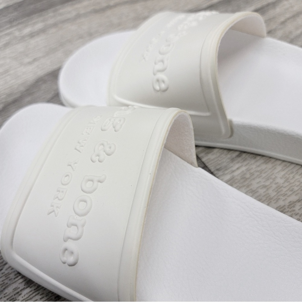 RAG & BONE New York signature off white pool slides 5 NIB - Picture 2 of 4